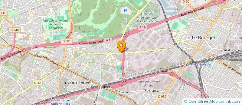 localisation de l'entreprise BMY BATIMENT à LA COURNEUVE