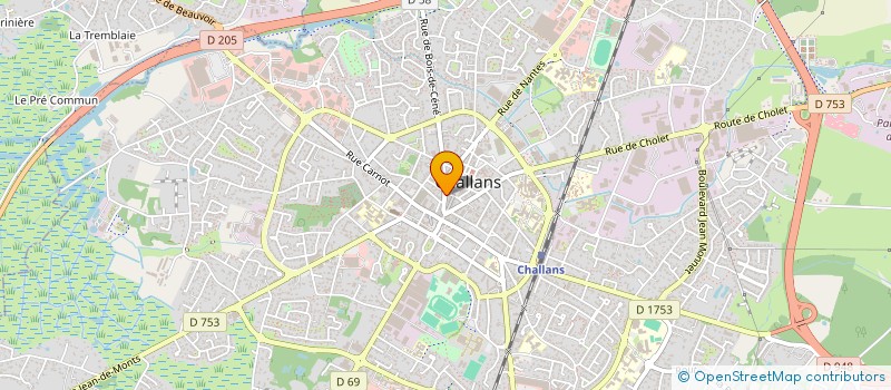 localisation de l'entreprise BN COIFFURE BARBIER  CHALLANS