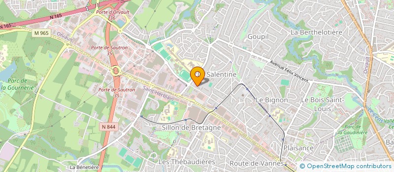 localisation de l'entreprise BN ETANCHEITE à ORVAULT