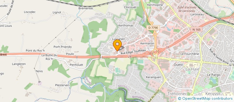 localisation de l'entreprise BN MOBILIER à PLOEREN