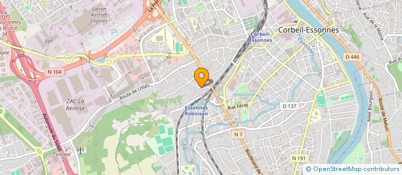 localisation de l'entreprise BN SERVICES à CORBEIL-ESSONNES