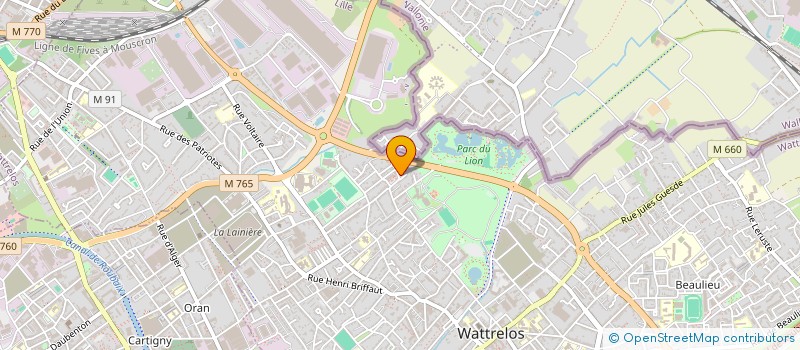 localisation de l'entreprise BNH  WATTRELOS