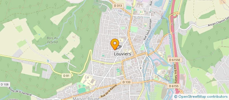 localisation de l'entreprise BNH IMMO à LOUVIERS