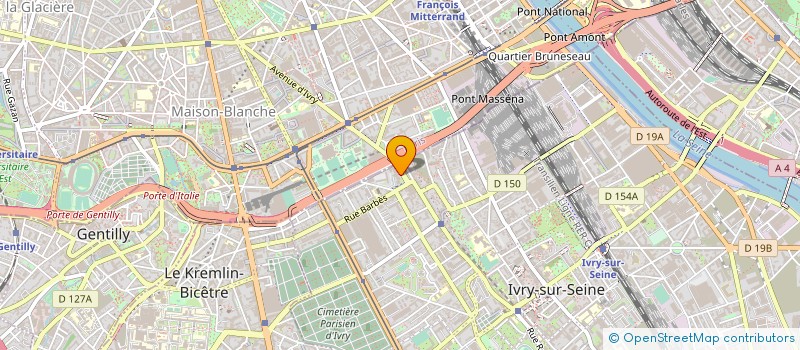 localisation de l'entreprise BNJ TRANSPORTS à IVRY-SUR-SEINE