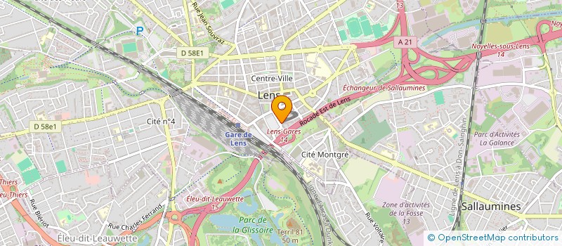 localisation de l'entreprise BNPC  LENS