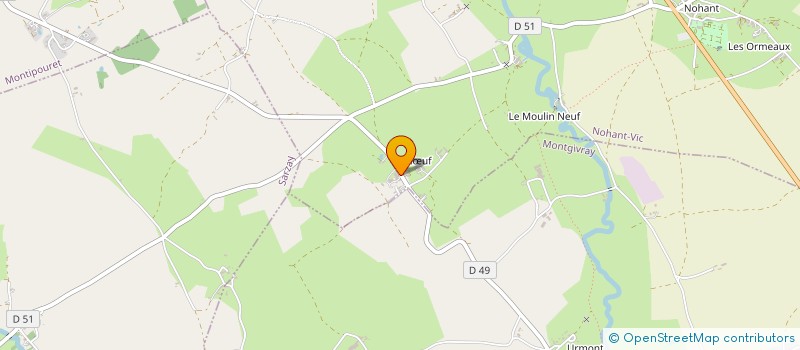 localisation de l'entreprise BNV à NOHANT-VIC