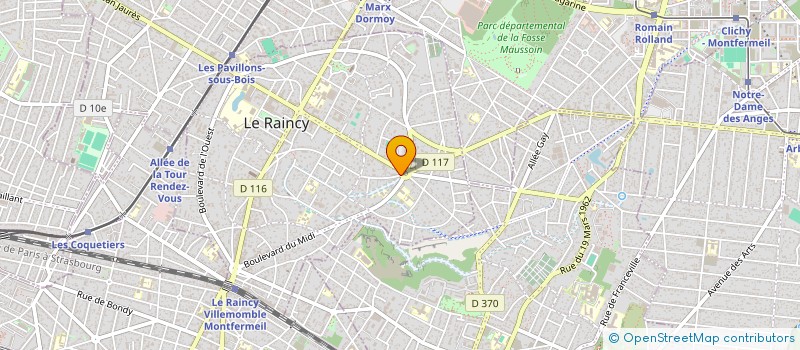 localisation de l'entreprise BNY SERVICES à LE RAINCY