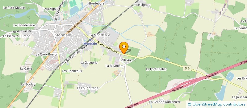 localisation de l'entreprise BO DIFFUSION à MONNAIE
