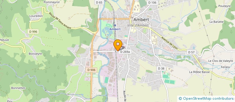 localisation de l'entreprise BO RO MAT - BOIS ROCHE MATERIAUX à AMBERT