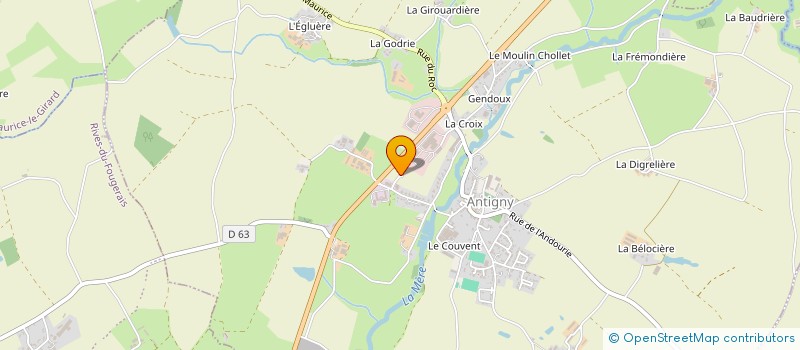 localisation de l'entreprise BO TRAVAUX à ANTIGNY