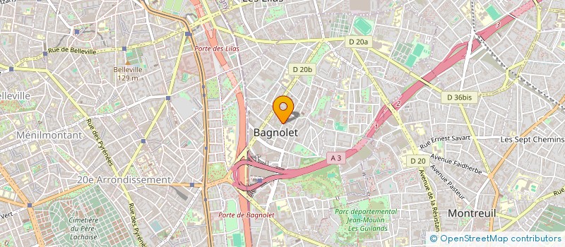 localisation de l'entreprise BOBI à BAGNOLET