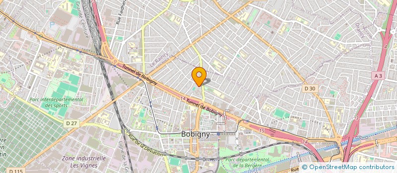 localisation de l'entreprise BOBIGNY AVIRON SPORT & LOISIRS  BOBIGNY