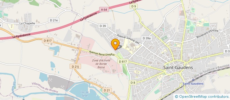 localisation de l'entreprise BOBINAGES BUETAS à SAINT-GAUDENS