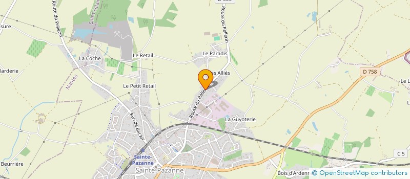 localisation de l'entreprise BOBINES DEUX FILLES à SAINTE-PAZANNE