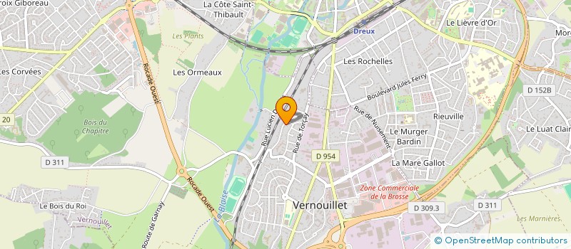 localisation de l'entreprise BOBO PNEUS à VERNOUILLET