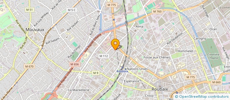 localisation de l'entreprise BOBONNE  ROUBAIX