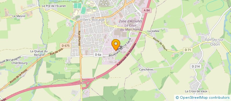 localisation de l'entreprise BOCAGE KINE SANTE  VILLERS-BOCAGE