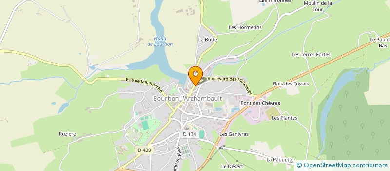 localisation de l'entreprise BOCAGE REEMPLOI BIOSOURCE RENOVATION (BRBR) à BOURBON-L'ARCHAMBAULT