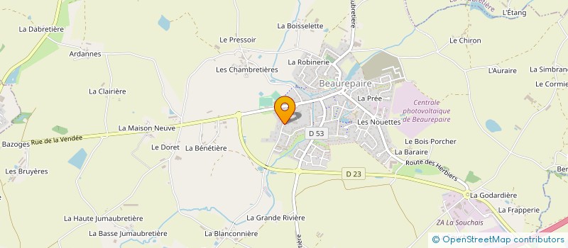localisation de l'entreprise BOCAREST à LES HERBIERS