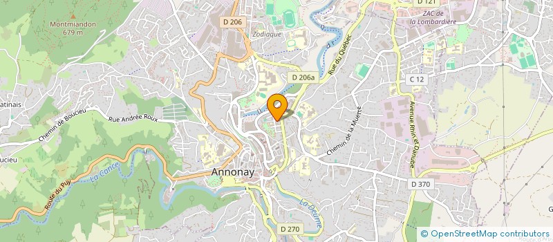 localisation de l'entreprise BOCCA LODGES/ANNONAY  ANNONAY