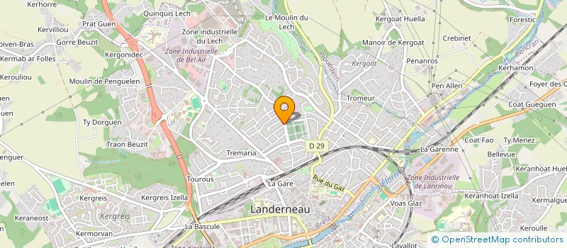 localisation de l'entreprise BOCHER-LE LANN à LANDERNEAU