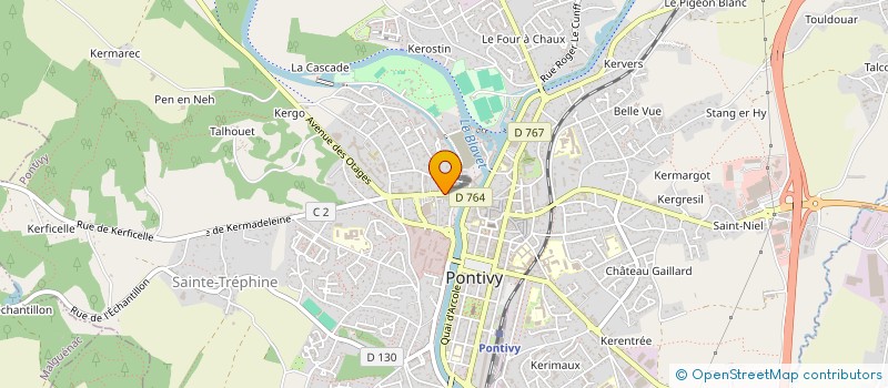 localisation de l'entreprise BOCQUET-GABIACHE  PONTIVY