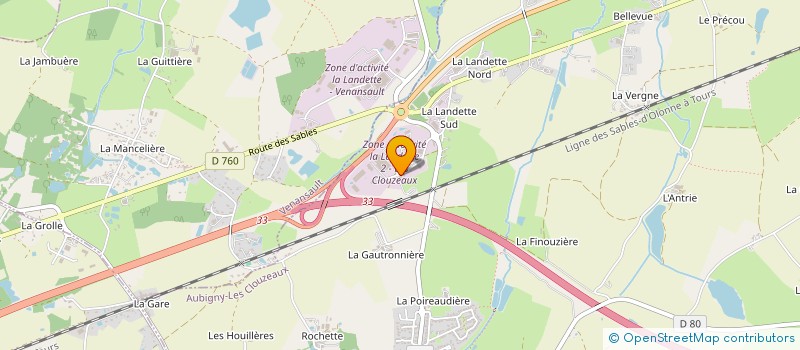 localisation de l'entreprise BOCQUIER FRERES  AUBIGNY-LES CLOUZEAUX