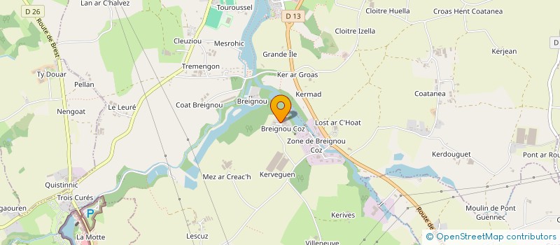 localisation de l'entreprise BODENES  BOURG-BLANC