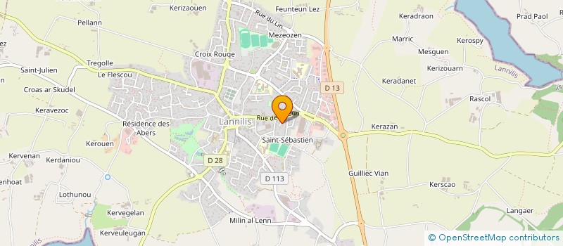 localisation de l'entreprise BODENES - POULIQUEN  LANNILIS