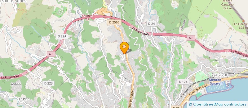 localisation de l'entreprise BODEREAU S à MENTON