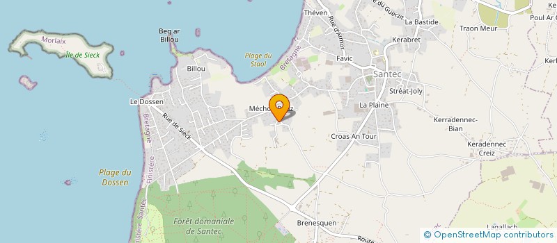 localisation de l'entreprise BODILIS MATHIEU  SANTEC