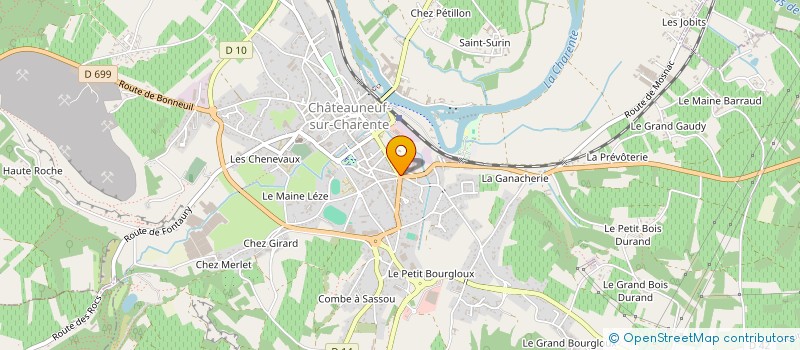 localisation de l'entreprise BODIN à CHATEAUNEUF-SUR-CHARENTE