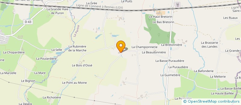 localisation de l'entreprise BODIN ERIC à LE PERTRE