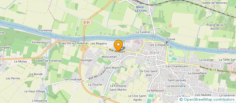 localisation de l'entreprise BODIN INTERNATIONAL  BLERE