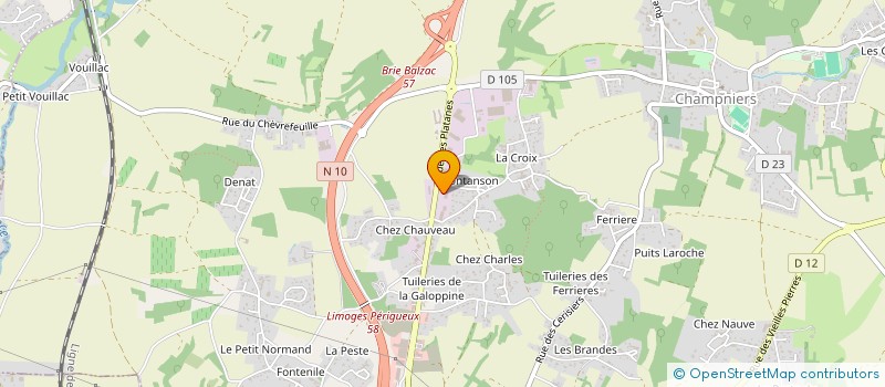 localisation de l'entreprise BODINVEST à CHAMPNIERS