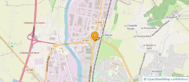 localisation de l'entreprise BODRY AUTOMOBILES à CHATELLERAULT