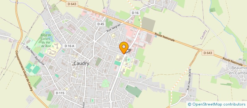 localisation de l'entreprise BODSON à CAUDRY