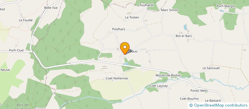 localisation de l'entreprise BODUIC LES ROSES  CLEGUEREC