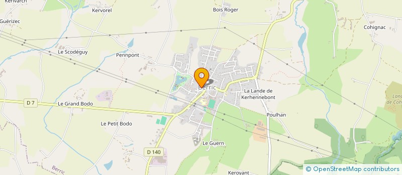 localisation de l'entreprise BODY FIGHT'NESS 56 POUR LA PRATIQUE DU BODY KARATE  BERRIC