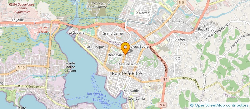 localisation de l'entreprise BODY FIRST à POINTE A PITRE