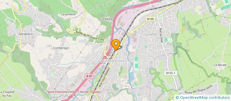 localisation de l'entreprise BODY MMA  LA GRAND-CROIX