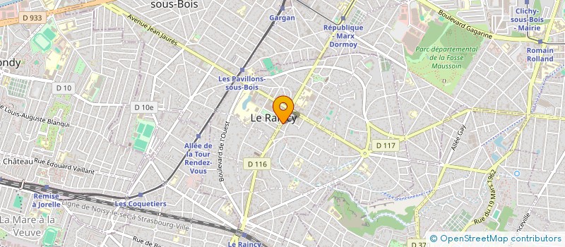 localisation de l'entreprise BODY WORK à LE RAINCY