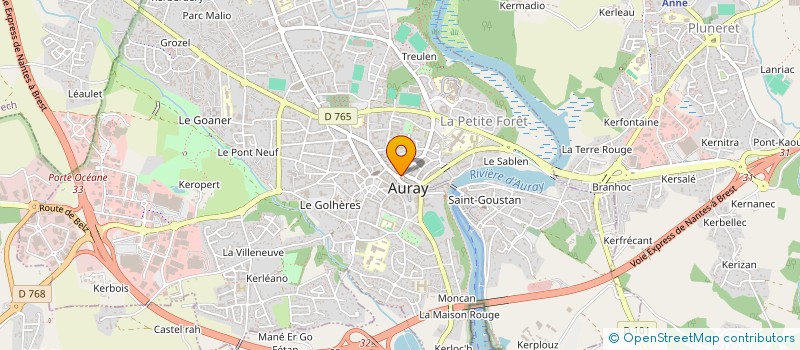 localisation de l'entreprise BODYFITNESS à AURAY