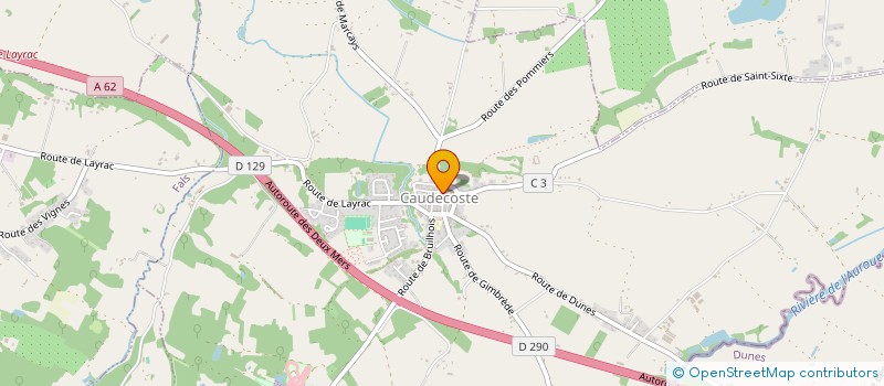 localisation de l'entreprise BOEGIL  CAUDECOSTE