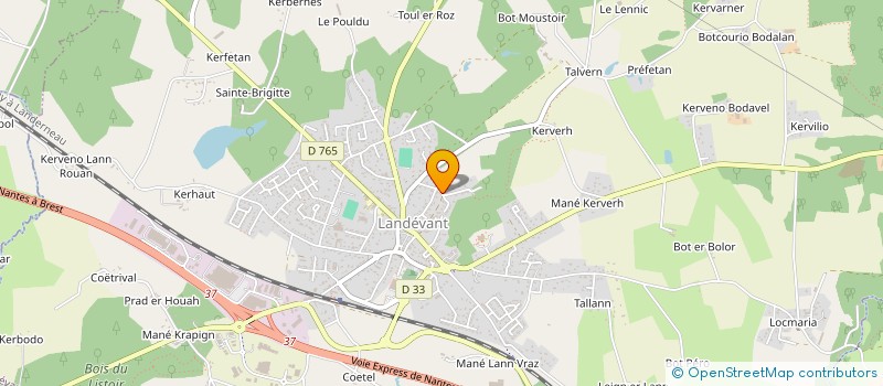 localisation de l'entreprise BOENO  LANDEVANT