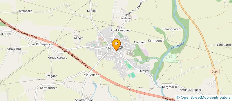 localisation de l'entreprise BOES  MELGVEN