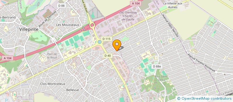 localisation de l'entreprise BOFOR FORMATION CONSEIL à VILLEPINTE