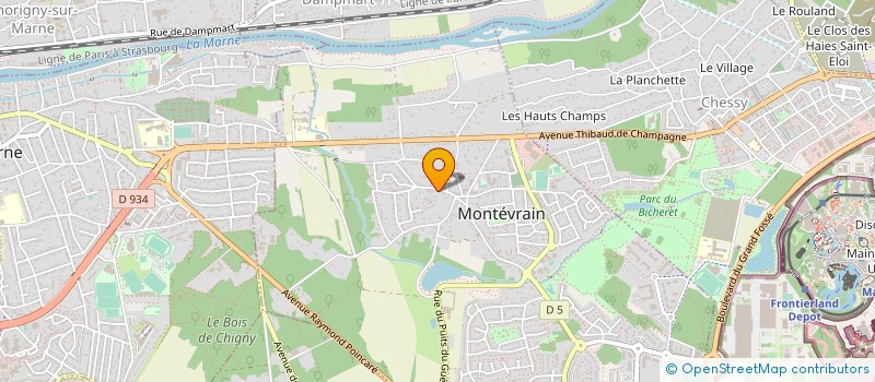 localisation de l'entreprise BOGMAD à MONTEVRAIN