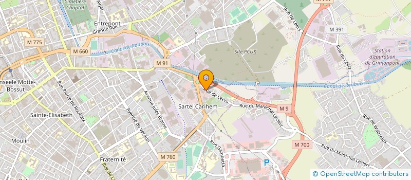 localisation de l'entreprise BOGREEN PAYSAGE à ROUBAIX