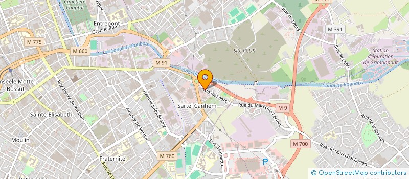 localisation de l'entreprise BOGREEN SERVICE  ROUBAIX